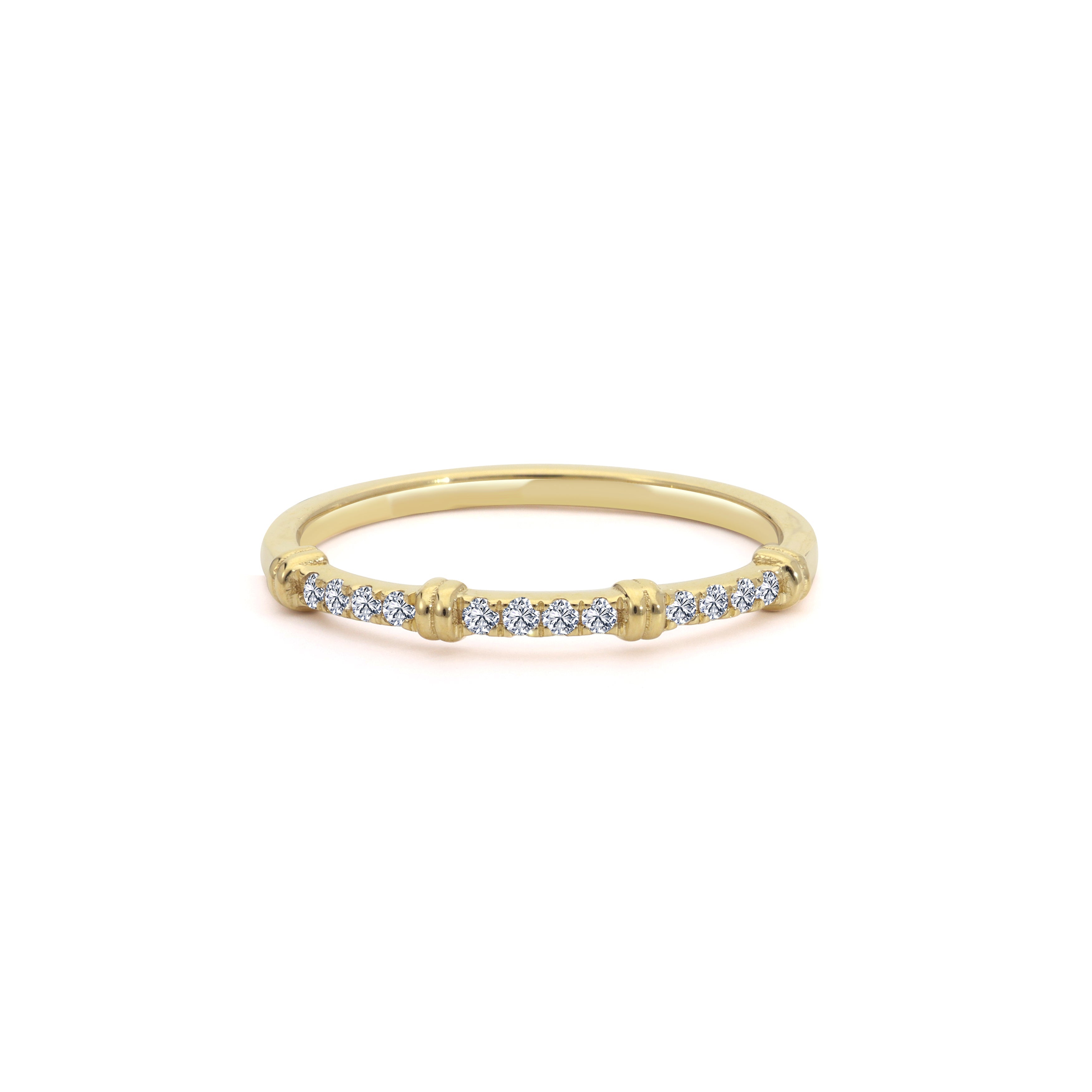 Thin Pave Diamond Stack Ring