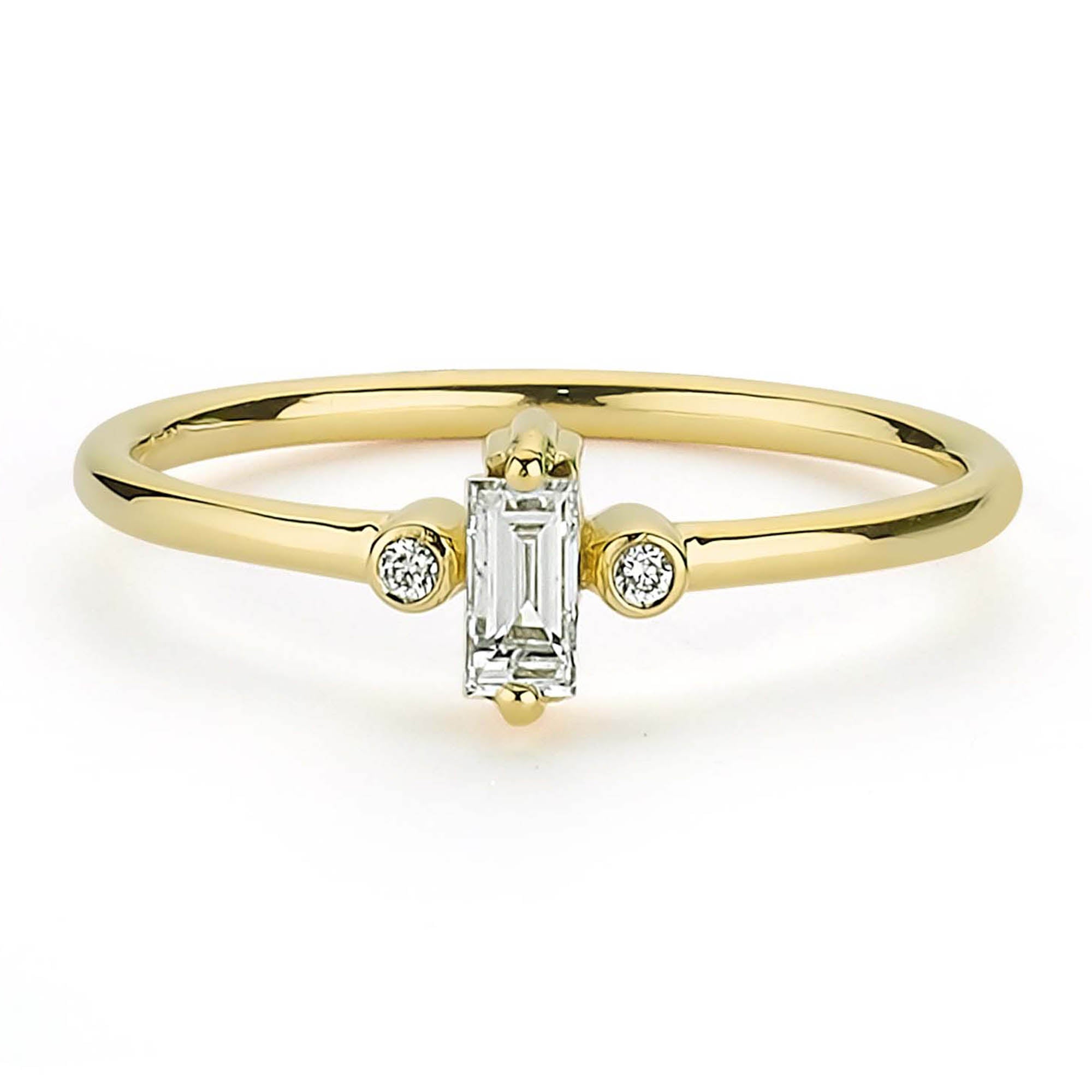 Three Stone Baguette Diamond Ring