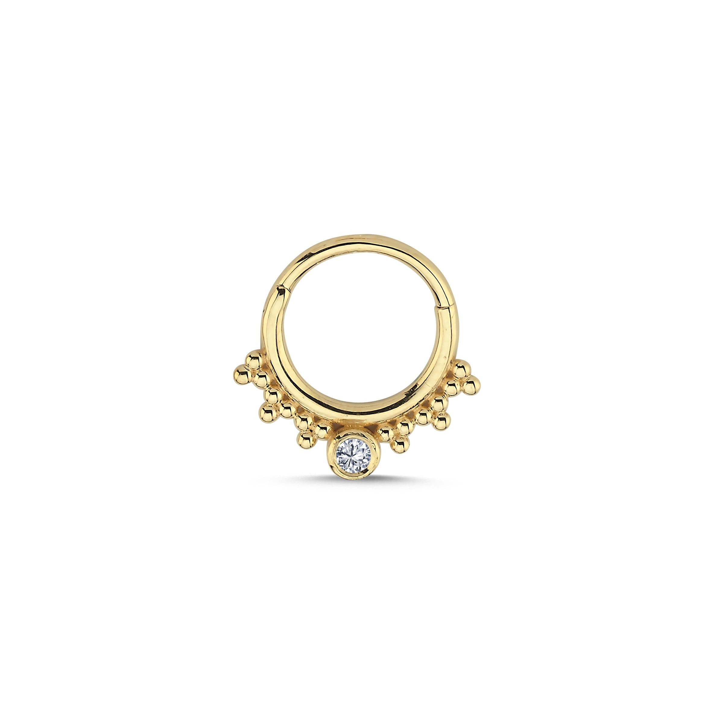 Tiny Diamond Ball Helix Earring