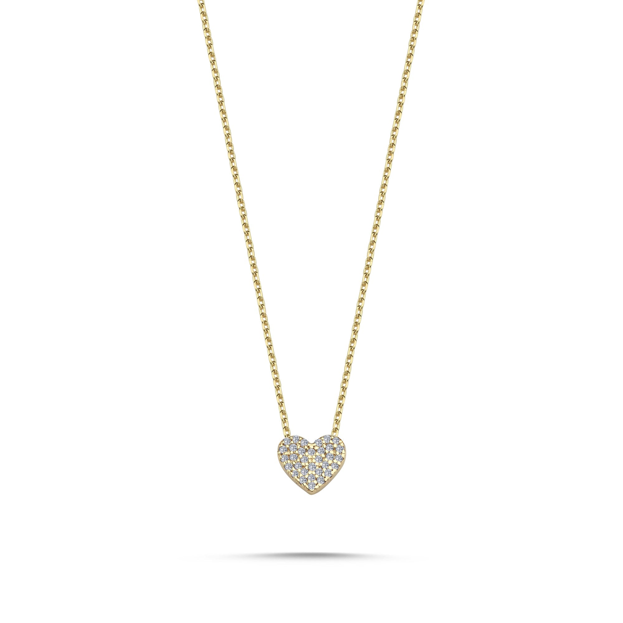 Tiny Diamond Heart Necklace