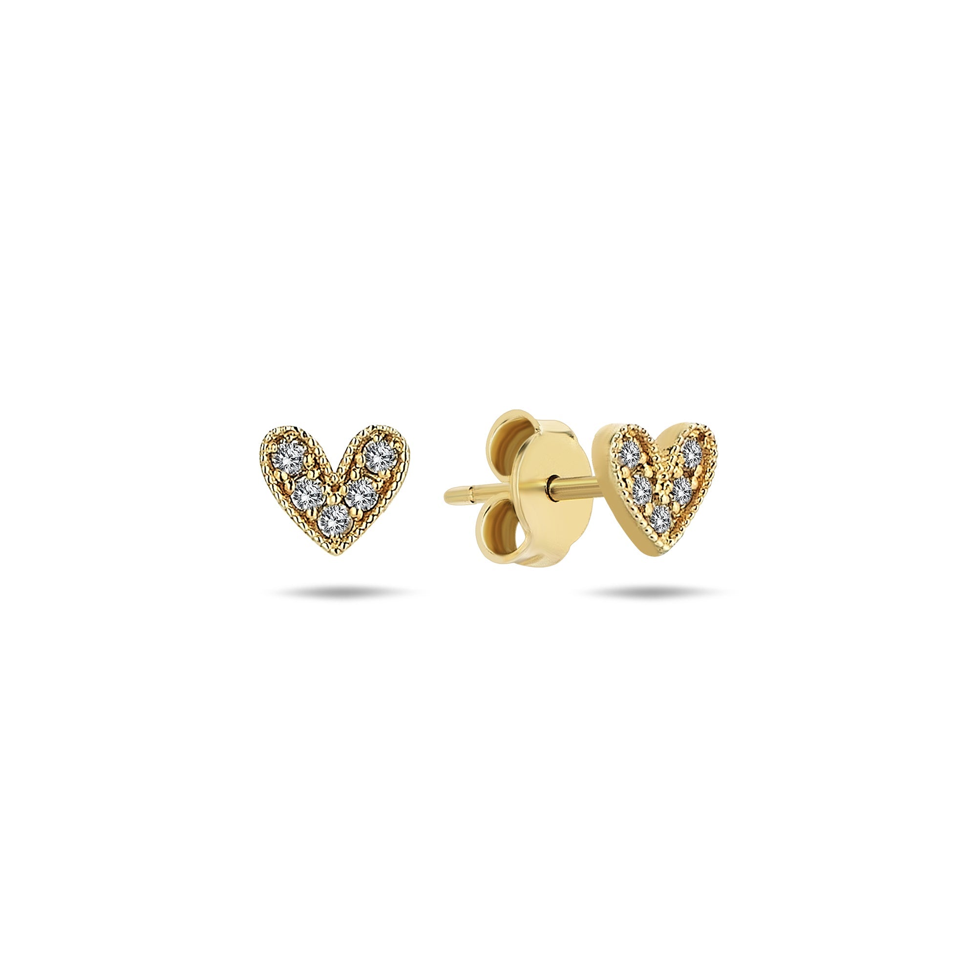 Tiny Heart Stud Earrings