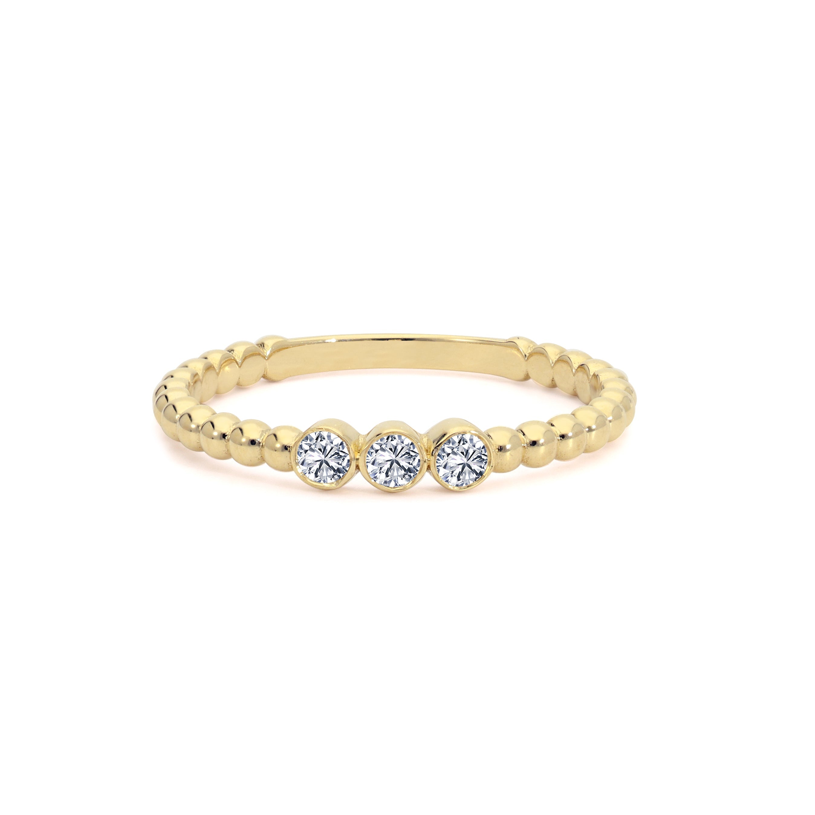 Trio Diamond Ball Ring