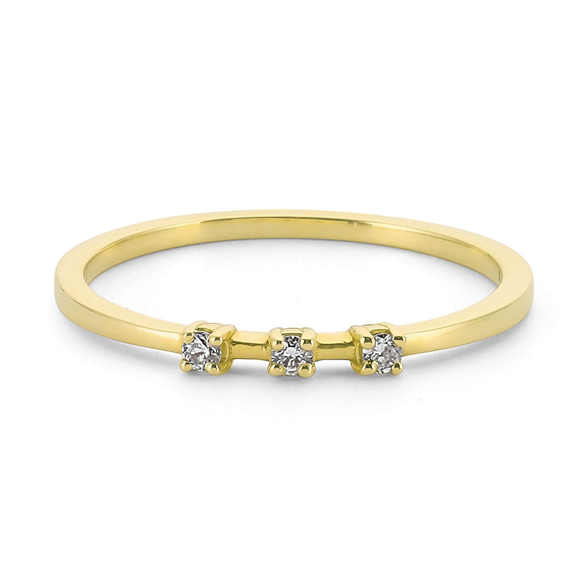 Trio Diamond Stacking Ring in 14kt Gold for Women