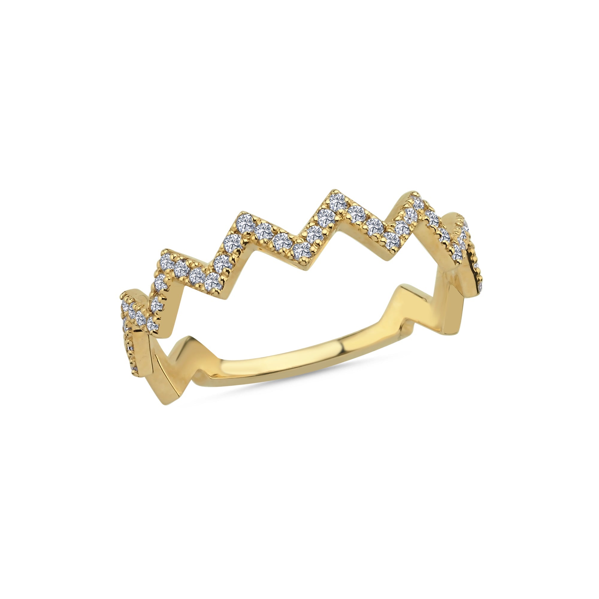 Zig Zag Diamond Ring