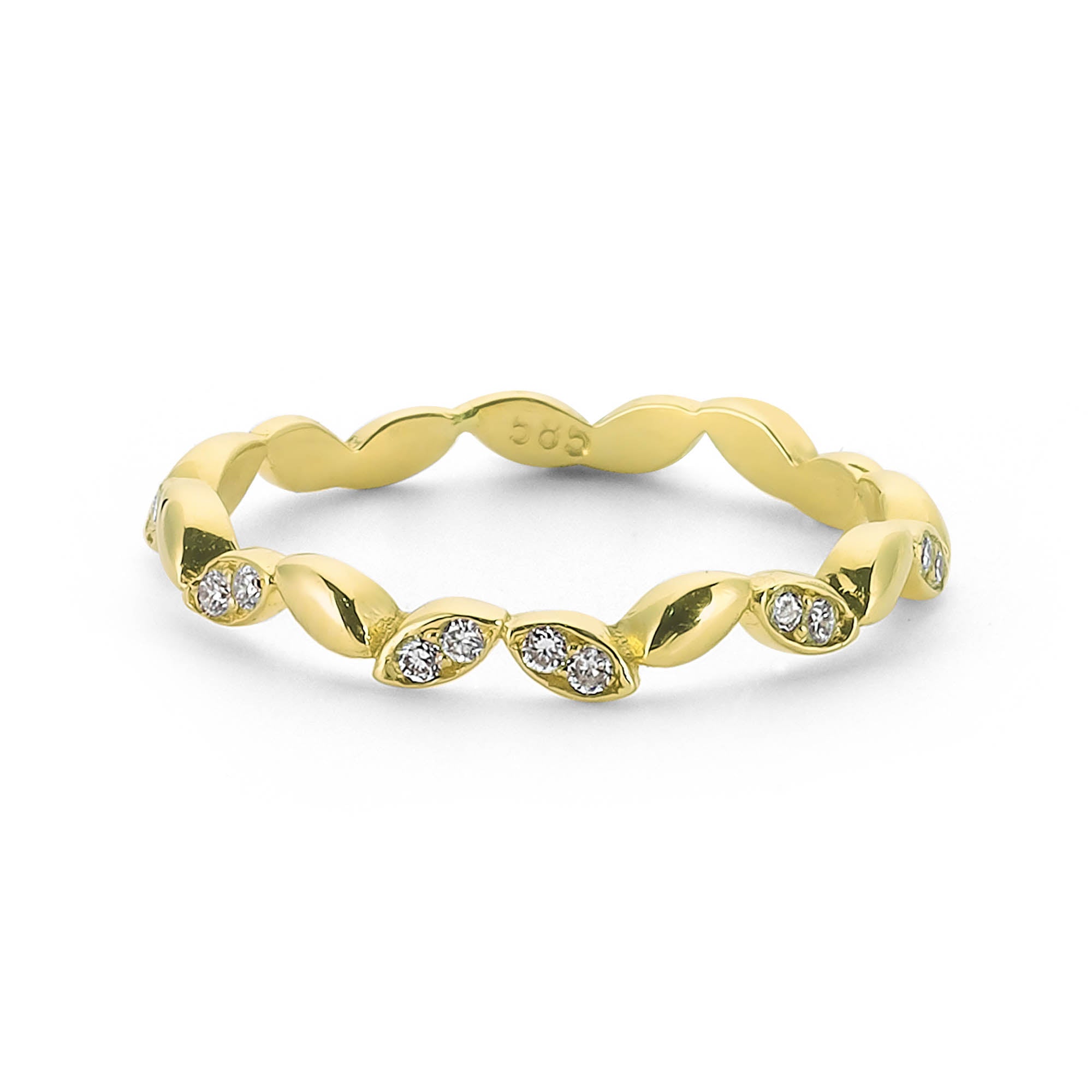 Zig Zag Marquise Shaped Eternity Ring with Real Diamond